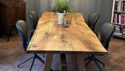 KundenProjekt: Eichentisch mit Tischgestell im Maß 240x105x4,5 cm!